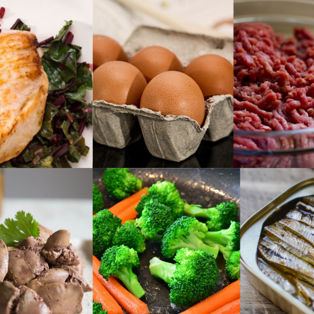 Collage of various foods