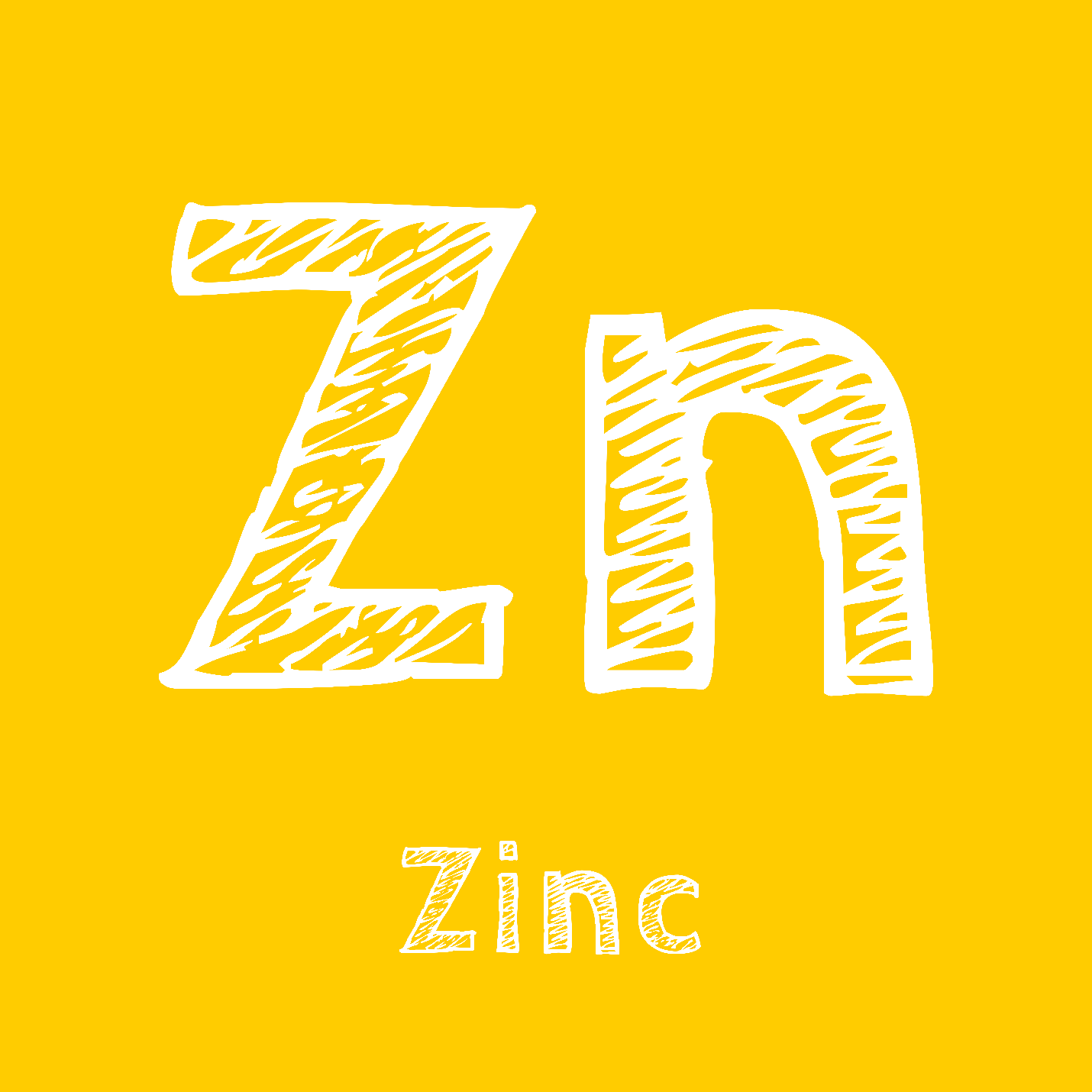 Zn - periodic table notation for Zinc